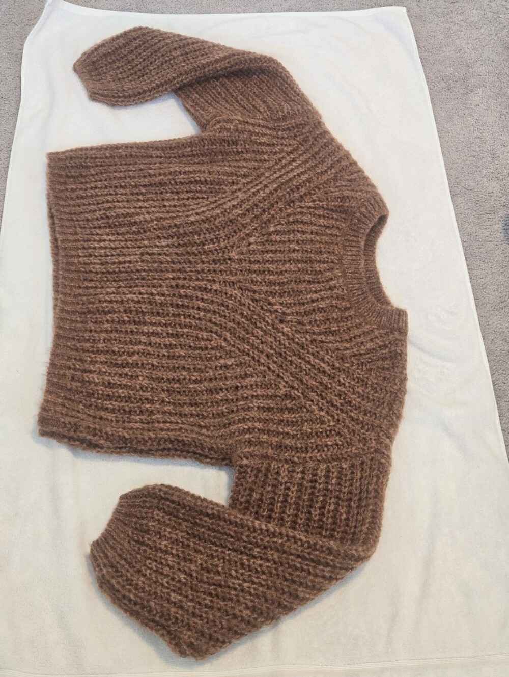 Gentle Fawn super soft Ribbed Crewneck Sweater in Warm Brown
